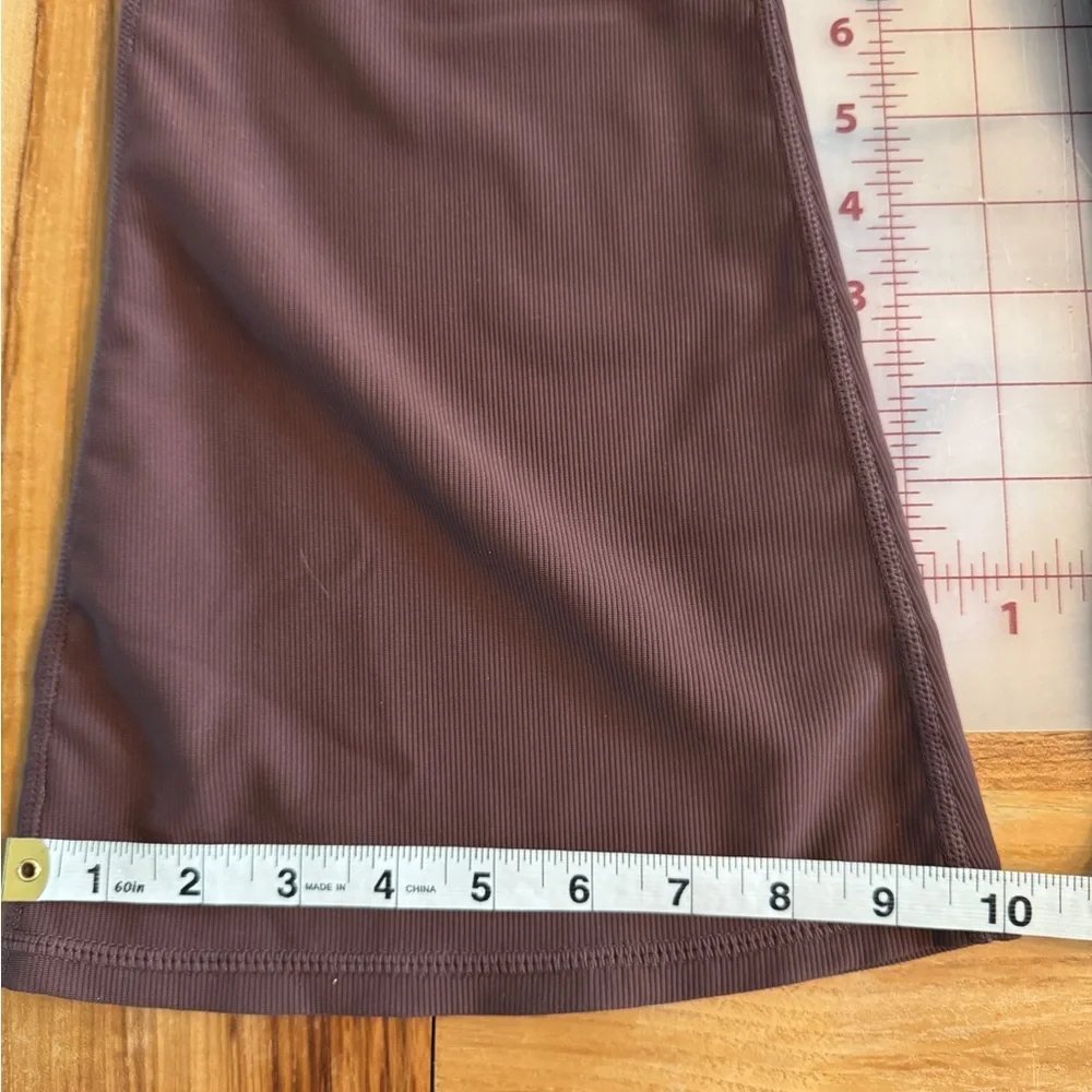 Wilo the Label Flare Jumpsuit Brown Ribbed Size Medium